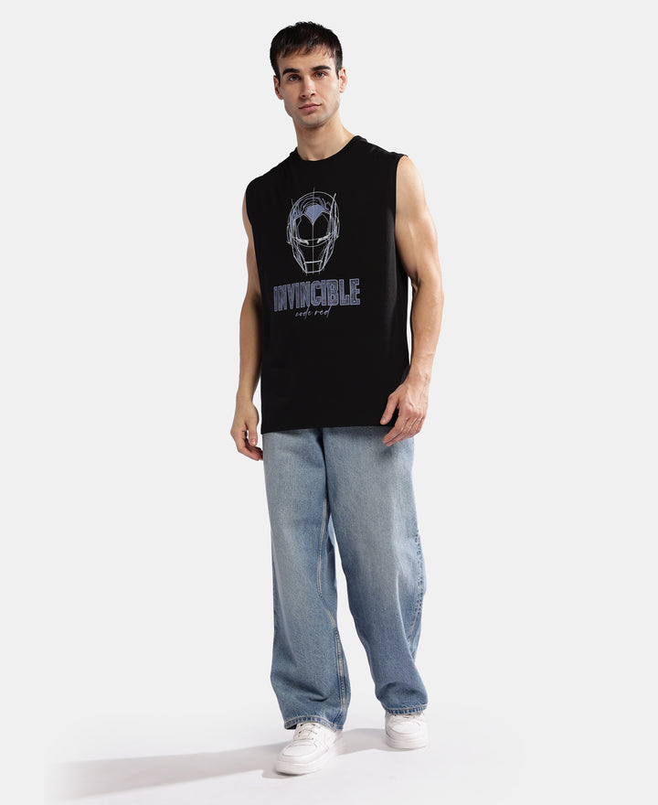 Super Combed Cotton Blend Tank Top - Black