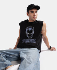 Super Combed Cotton Blend Tank Top - Black