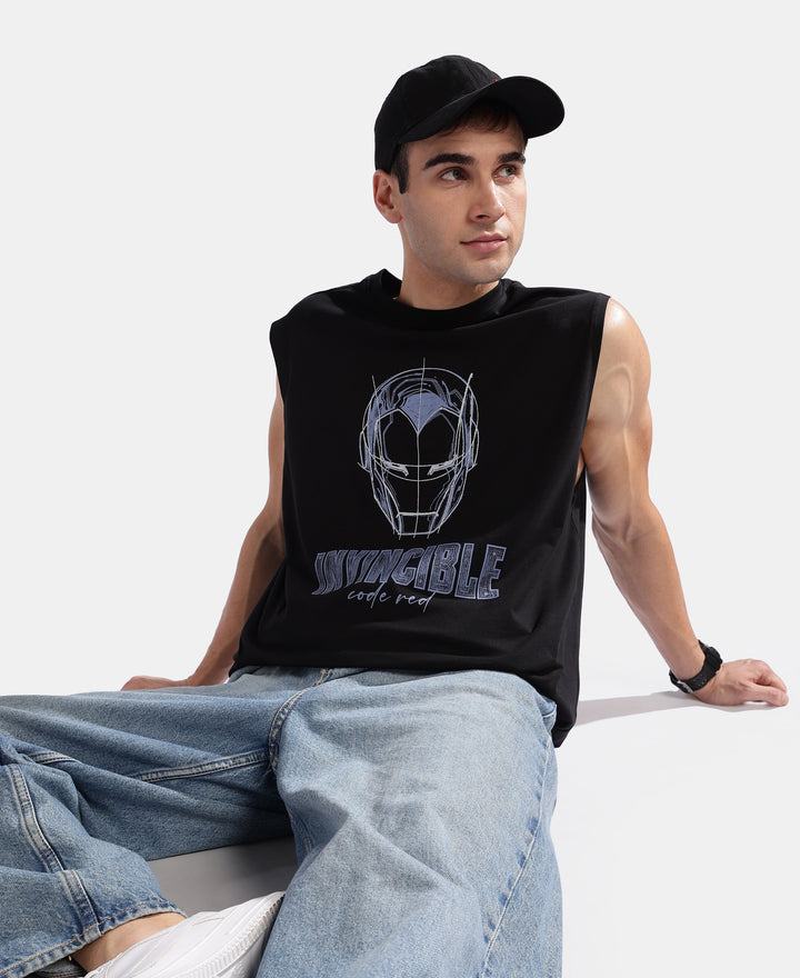 Super Combed Cotton Blend Tank Top - Black