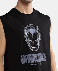 Super Combed Cotton Blend Tank Top - Black
