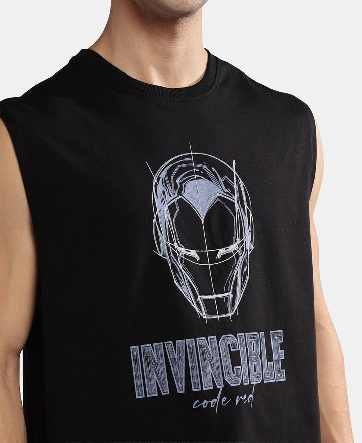 Super Combed Cotton Blend Tank Top - Black