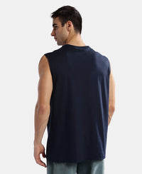 Super Combed Cotton Blend Tank Top - Navy