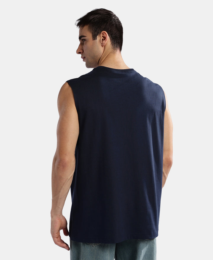 Super Combed Cotton Blend Tank Top - Navy