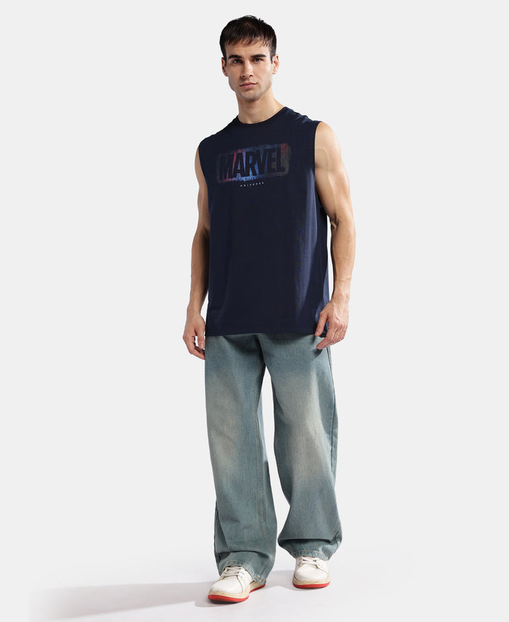 Super Combed Cotton Blend Tank Top - Navy