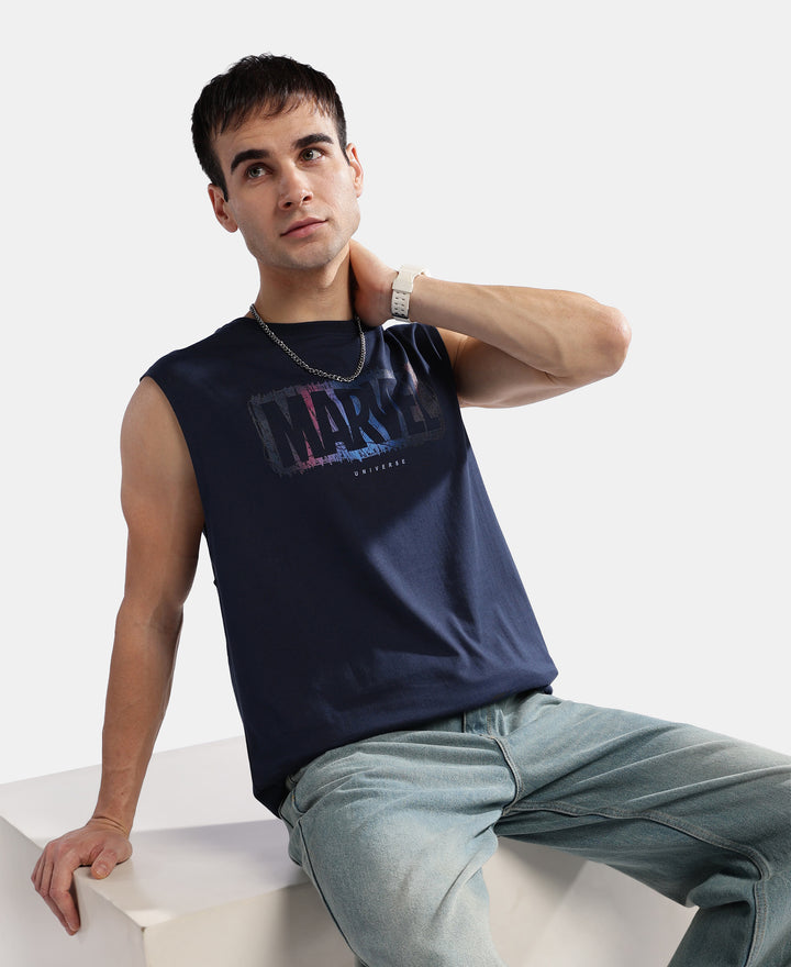 Super Combed Cotton Blend Tank Top - Navy