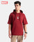 Marvel Avengers Super Combed Cotton French Terry Graphic Printed Hoodie T-Shirt - Biking Red
