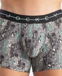 Marvel Avengers Super Combed Cotton Elastane Stretch Printed Trunk with Ultrasoft Waistband - Monument & Black (Pack of 2)