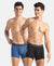 Marvel Avengers Super Combed Cotton Elastane Stretch Printed Trunk with Ultrasoft Waistband - Classic Blue & Black (Pack of 2)