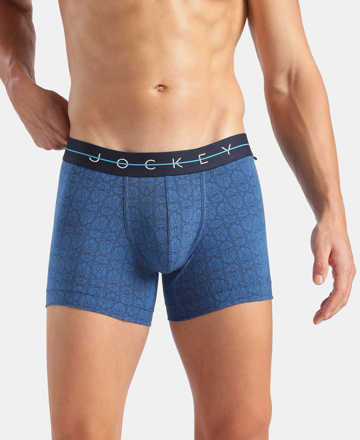 Marvel Avengers Super Combed Cotton Elastane Stretch Printed Trunk with Ultrasoft Waistband - Classic Blue & Black (Pack of 2)