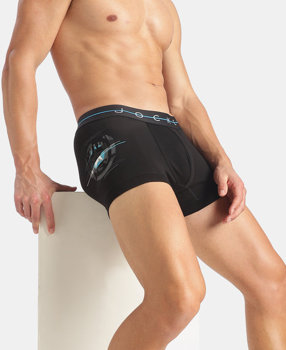 Marvel Avengers Super Combed Cotton Elastane Stretch Printed Trunk with Ultrasoft Waistband - Classic Blue & Black (Pack of 2)
