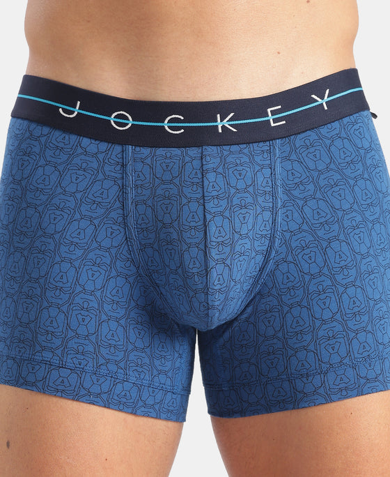 Marvel Avengers Super Combed Cotton Elastane Stretch Printed Trunk with Ultrasoft Waistband - Classic Blue & Black (Pack of 2)