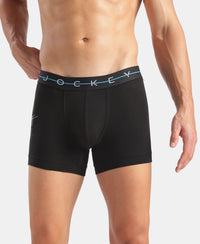 Marvel Avengers Super Combed Cotton Elastane Stretch Printed Trunk with Ultrasoft Waistband - Classic Blue & Black (Pack of 2)