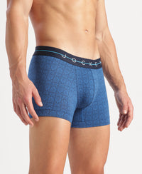 Marvel Avengers Super Combed Cotton Elastane Stretch Printed Trunk with Ultrasoft Waistband - Classic Blue & Black (Pack of 2)