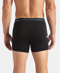 Marvel Avengers Super Combed Cotton Elastane Stretch Printed Trunk with Ultrasoft Waistband - Classic Blue & Black (Pack of 2)