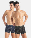 Marvel Avengers Super Combed Cotton Elastane Stretch Printed Trunk with Ultrasoft Waistband - Black & Navy (Pack of 2)