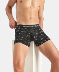 Marvel Avengers Super Combed Cotton Elastane Stretch Printed Trunk with Ultrasoft Waistband - Black & Navy (Pack of 2)