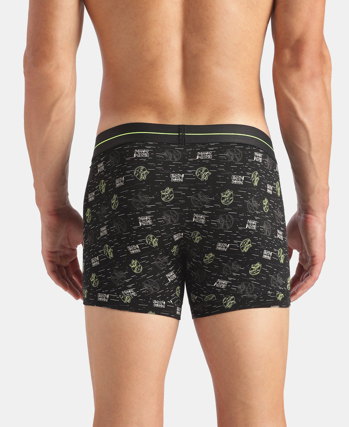 Marvel Avengers Super Combed Cotton Elastane Stretch Printed Trunk with Ultrasoft Waistband - Black & Navy (Pack of 2)