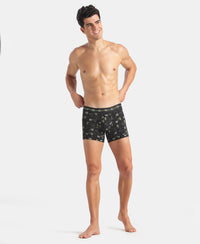 Marvel Avengers Super Combed Cotton Elastane Stretch Printed Trunk with Ultrasoft Waistband - Black & Navy (Pack of 2)