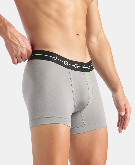 Marvel Avengers Super Combed Cotton Elastane Stretch Printed Trunk with Ultrasoft Waistband - Navy & Monument (Pack of 2)