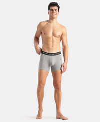 Marvel Avengers Super Combed Cotton Elastane Stretch Printed Trunk with Ultrasoft Waistband - Navy & Monument (Pack of 2)