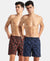 Marvel Avengers Super Combed Mercerized Cotton Woven Printed Boxer Shorts with Side Pockets- Navy & Black (Pack of 2)