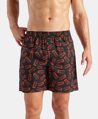 Marvel Avengers Super Combed Mercerized Cotton Woven Printed Boxer Shorts with Side Pockets- Navy & Black (Pack of 2)