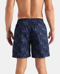 Marvel Avengers Super Combed Mercerized Cotton Woven Printed Boxer Shorts with Side Pockets- Navy & Black (Pack of 2)
