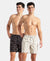 Marvel Avengers Super Combed Mercerized Cotton Woven Printed Boxer Shorts with Side Pockets- Black & Almond Milk (Pack of 2)