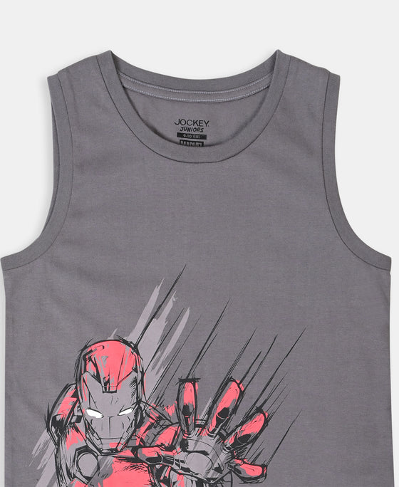 Boy's Super Combed Cotton Graphic Print Tank Top - Castlerock