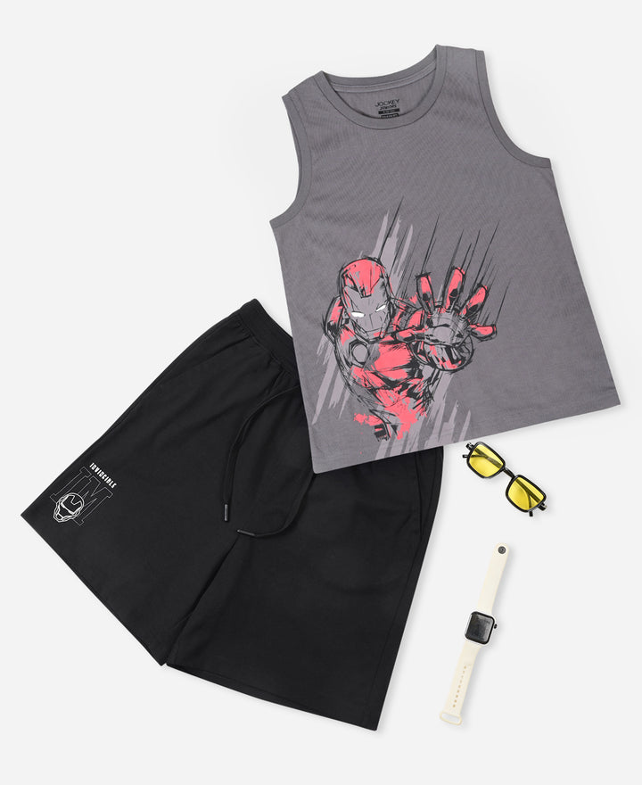 Boy's Super Combed Cotton Graphic Print Tank Top - Castlerock