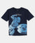 Marvel Avengers Super Combed Cotton Graphic Printed Half Sleeve T-Shirt - Navy