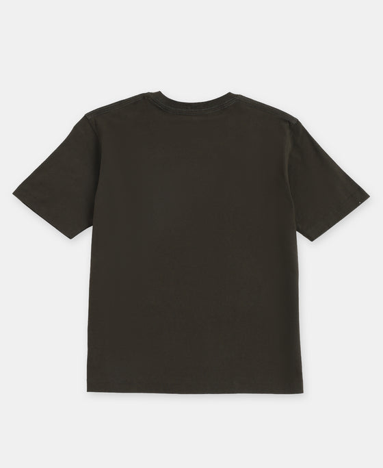 Marvel Avengers Super Combed Cotton Graphic Printed Half Sleeve T-Shirt - Deep Olive