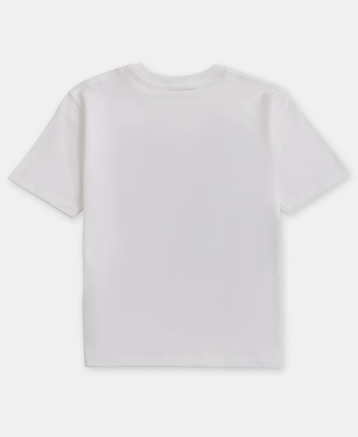 Marvel Avengers Super Combed Cotton Graphic Printed Half Sleeve T-Shirt - White