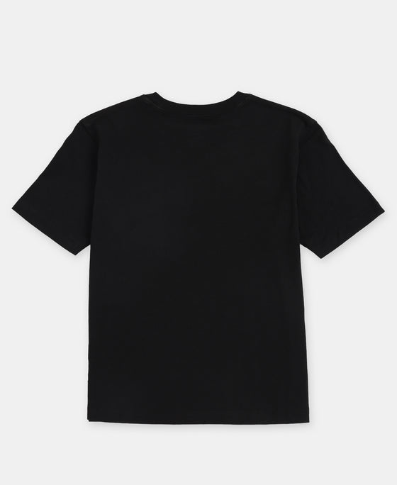 Marvel Avengers Super Combed Cotton Graphic Printed Half Sleeve T-Shirt - Black