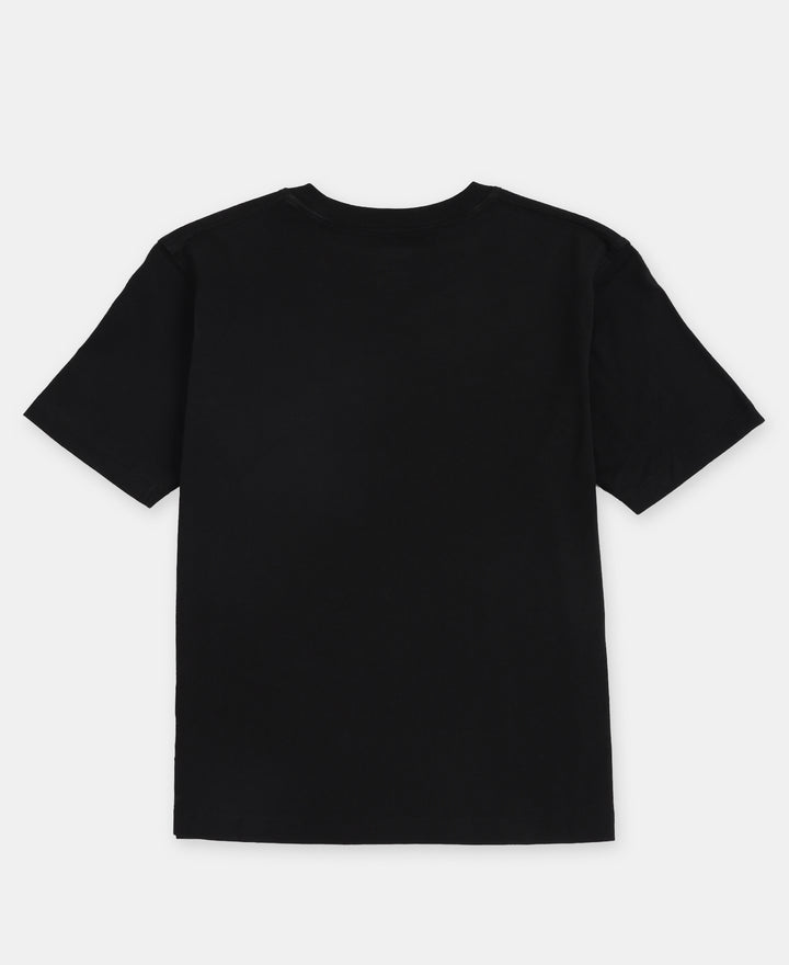 Marvel Avengers Super Combed Cotton Graphic Printed Half Sleeve T-Shirt - Black