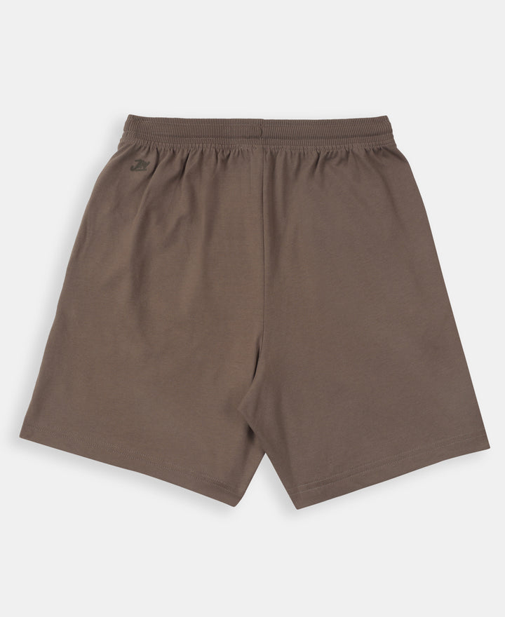 Marvel Avengers Boy's Super Combed Cotton Rich Graphic Printed Shorts - Dark Khaki