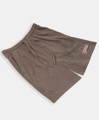 Marvel Avengers Boy's Super Combed Cotton Rich Graphic Printed Shorts - Dark Khaki