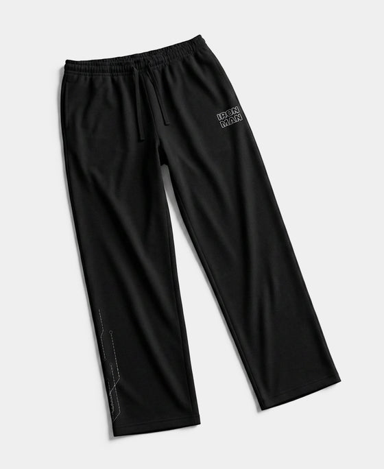 Marvel Avengers Boy's Super Combed Cotton Rich Graphic Printed Trackpants - Black