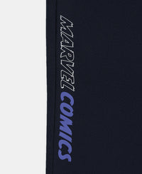 Marvel Avengers Boy's Super Combed Cotton Rich Graphic Printed Trackpants - Navy