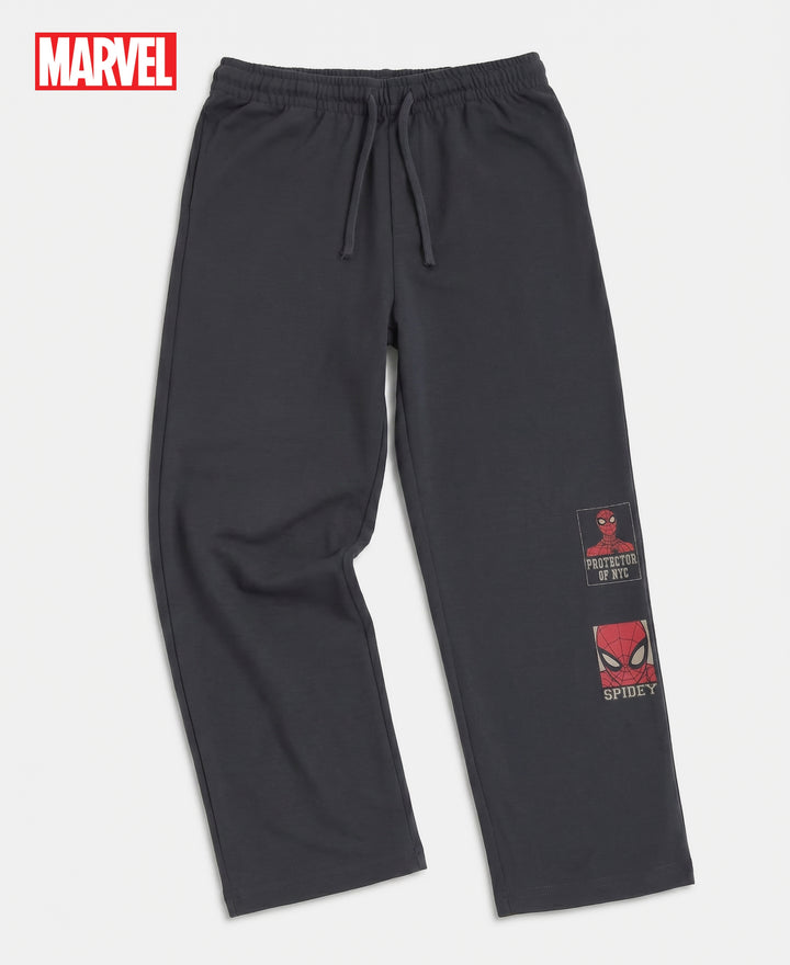 Marvel Avengers Boy's Super Combed Cotton Rich Graphic Printed Trackpants - Graphite
