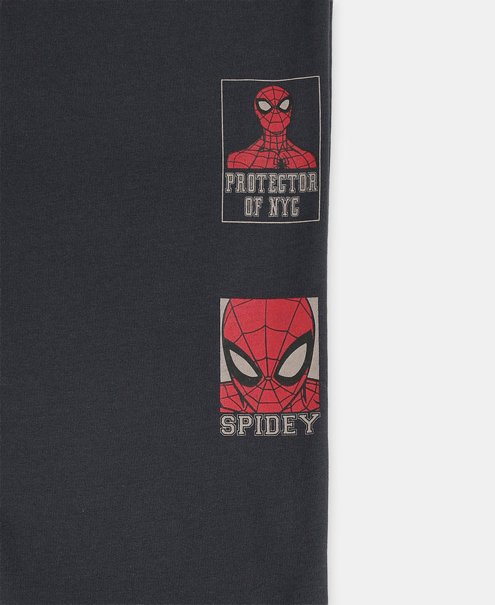 Marvel Avengers Boy's Super Combed Cotton Rich Graphic Printed Trackpants - Graphite