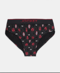 Marvel Avengers Ironman Super Combed Cotton Elastane Stretch Printed Brief with Ultrasoft Waistband - Black & Chilli Pepper (Pack of 2)