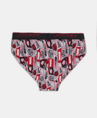 Marvel Avengers Ironman Super Combed Cotton Elastane Stretch Printed Brief with Ultrasoft Waistband - Black & Chilli Pepper (Pack of 2)