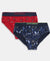 Marvel Spiderman Super Combed Cotton Elastane Stretch Printed Brief with Ultrasoft Waistband - Navy & Chilli Pepper (Pack of 2)