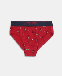 Marvel Spiderman Super Combed Cotton Elastane Stretch Printed Brief with Ultrasoft Waistband - Navy & Chilli Pepper (Pack of 2)