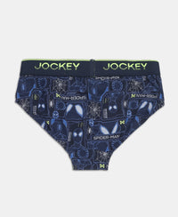 Marvel Spiderman Super Combed Cotton Elastane Stretch Printed Brief with Ultrasoft Waistband - Navy & Chilli Pepper (Pack of 2)