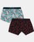 Marvel Avengers Super Combed Cotton Elastane Stretch Printed Trunk with Ultrasoft Waistband - Monument & Black (Pack of 2)
