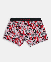 Marvel Avengers Ironman Super Combed Cotton Elastane Stretch Printed Trunk with Ultrasoft Waistband - Black & Chilli Pepper (Pack of 2)