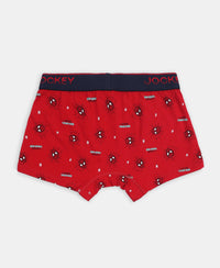 Marvel Spiderman Super Combed Cotton Elastane Stretch Printed Trunk with Ultrasoft Waistband - Navy & Chilli Pepper (Pack of 2)