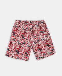 Marvel Avengers Super Combed Cotton Printed Boxer Shorts with Side Pockets - Chilli Pepper & Black (Pack of 2)